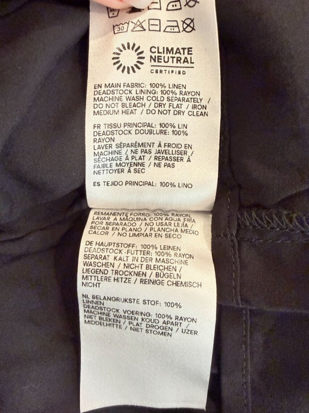 Reformation Oaklyn Linen Mini Dress Black NWT - Size 4 - Picture 5 of 9